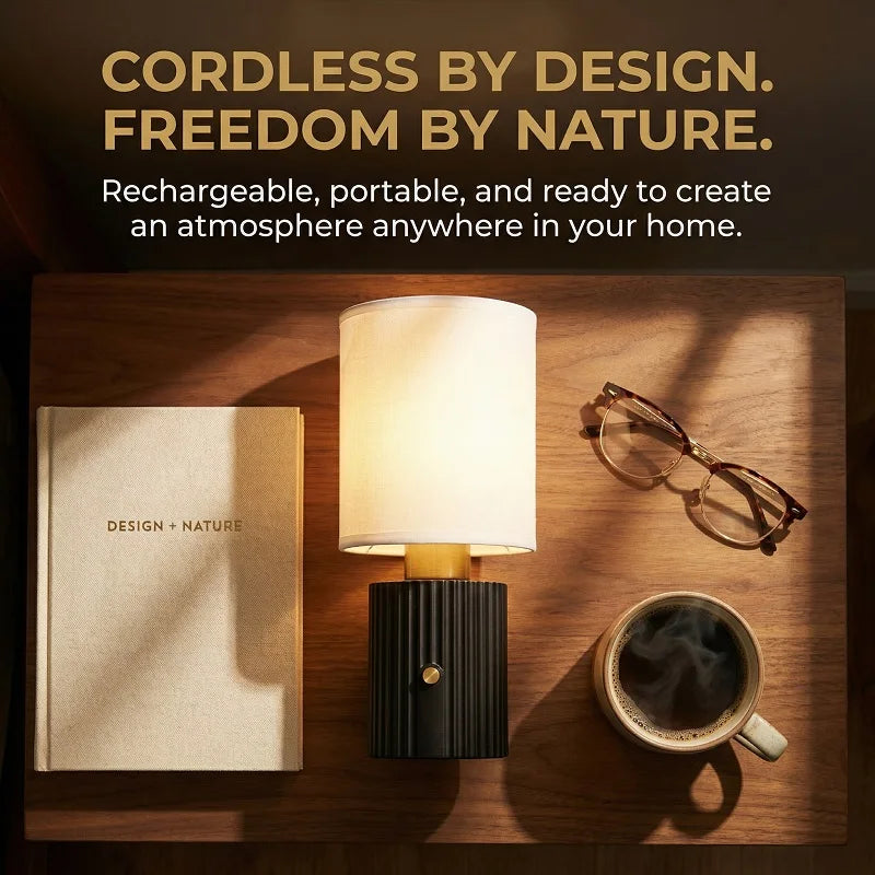 Table Lamp 3600mAh Rechargeable Warm Light 12-Hour Life
