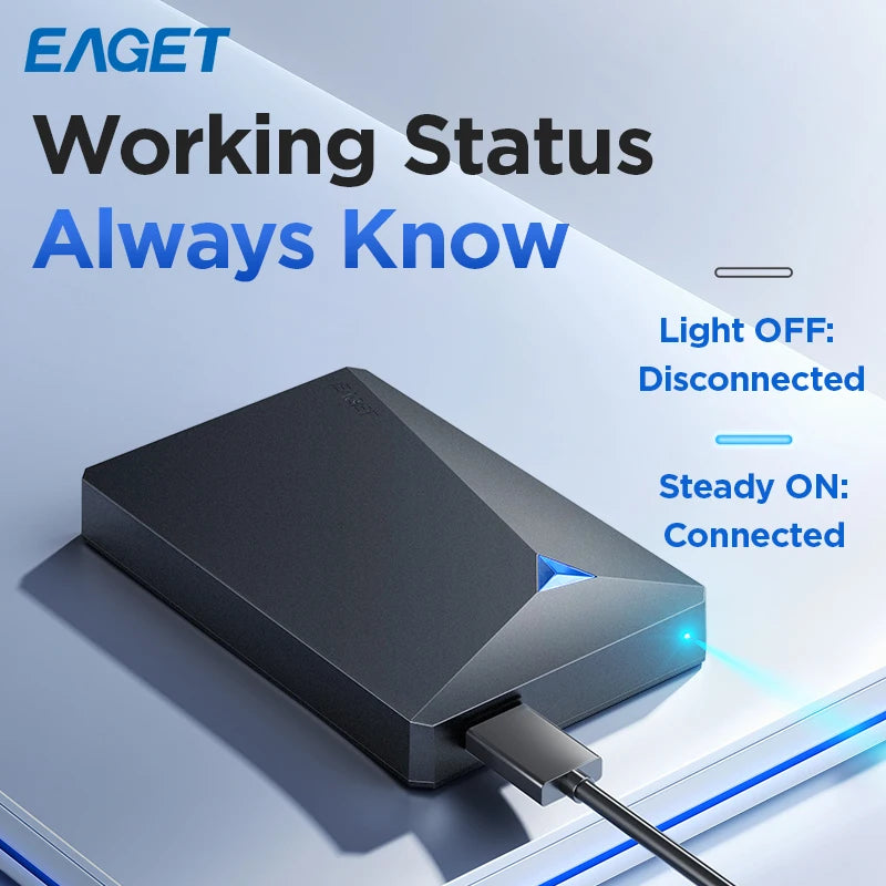 Eaget Portable External Hard Drive 1TB 5TB for PC Mac Desktop MacBook