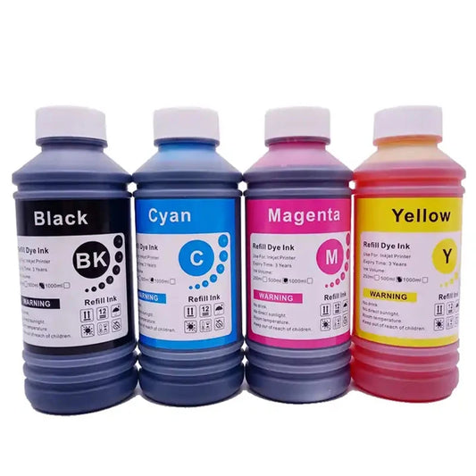 500ML Universal BK C M Y Refill Dye Based Ink