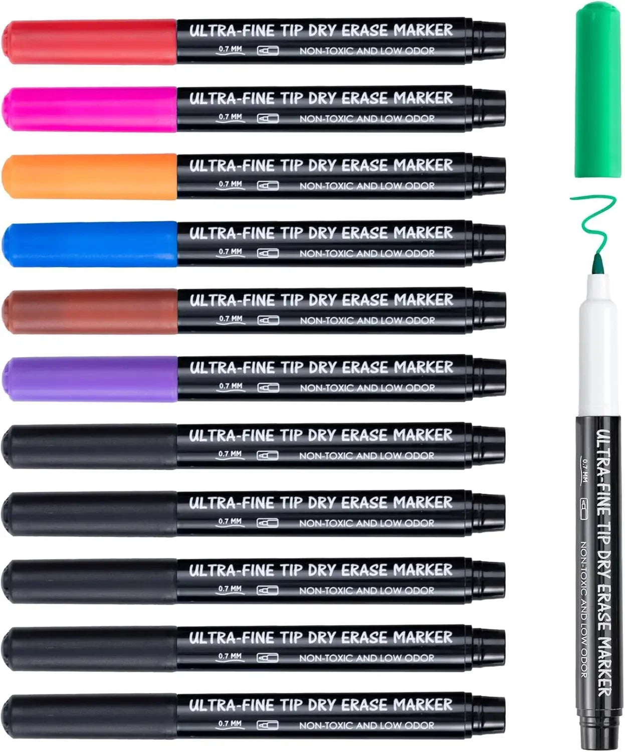 Dry erase mark Ultra-fine tip, 0.7 mm, 6 counts