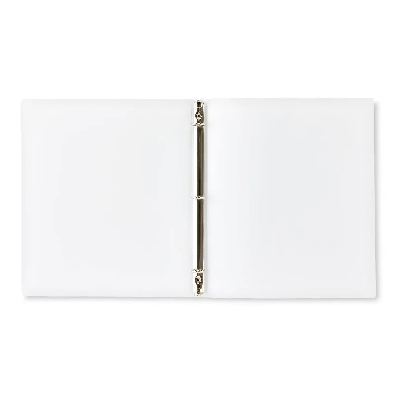 0.5" Durable Poly Binder, 3-Ring, White, 11" x 11.75"