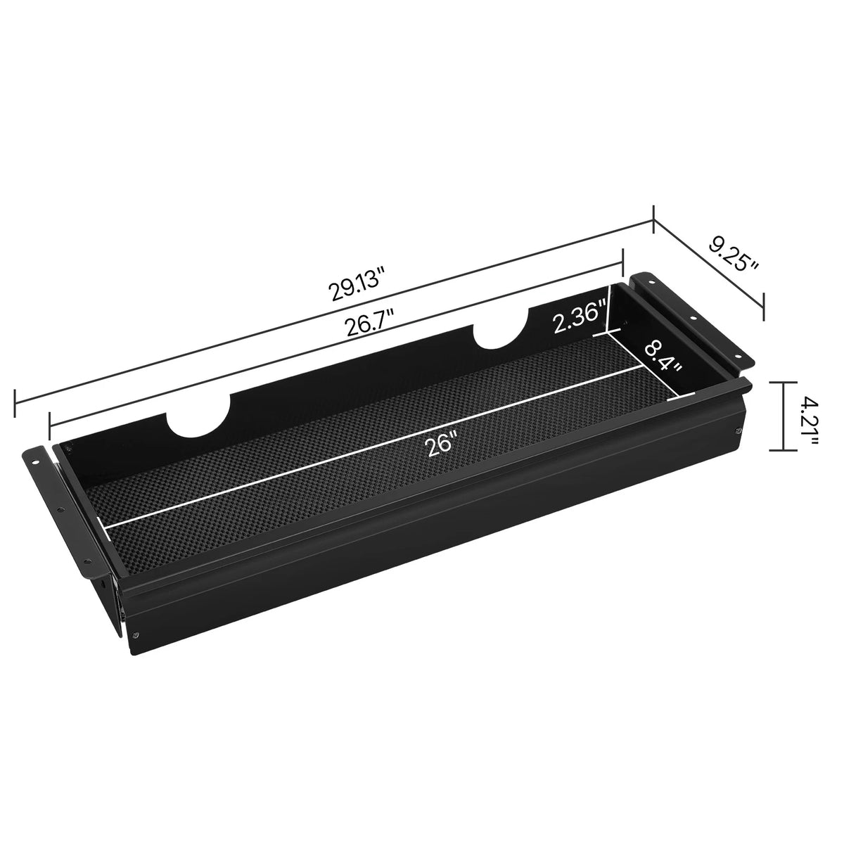 SucceBuy 16/26/30in Storage Under Desk Drawer Organizer for Office Home