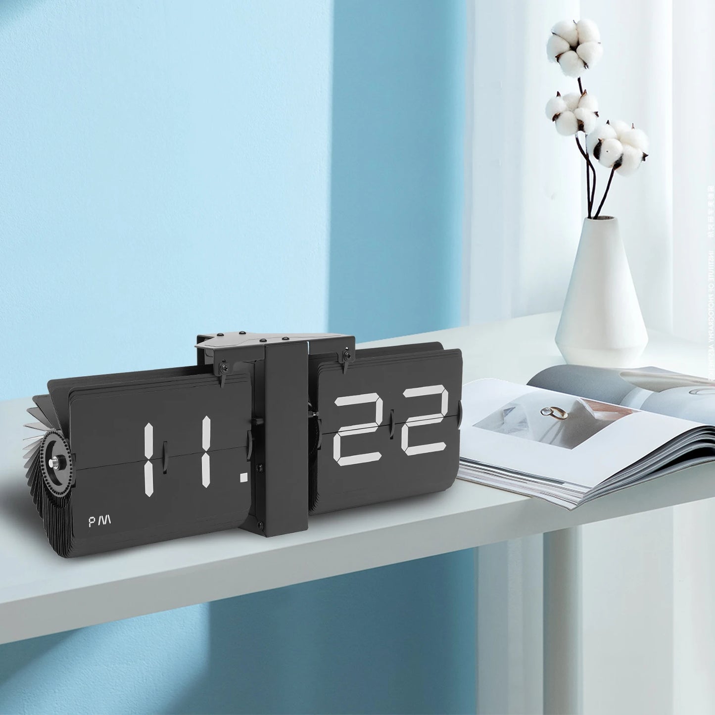 Flipping Out Digital Alarm Clock for Bedroom with Large LED Display