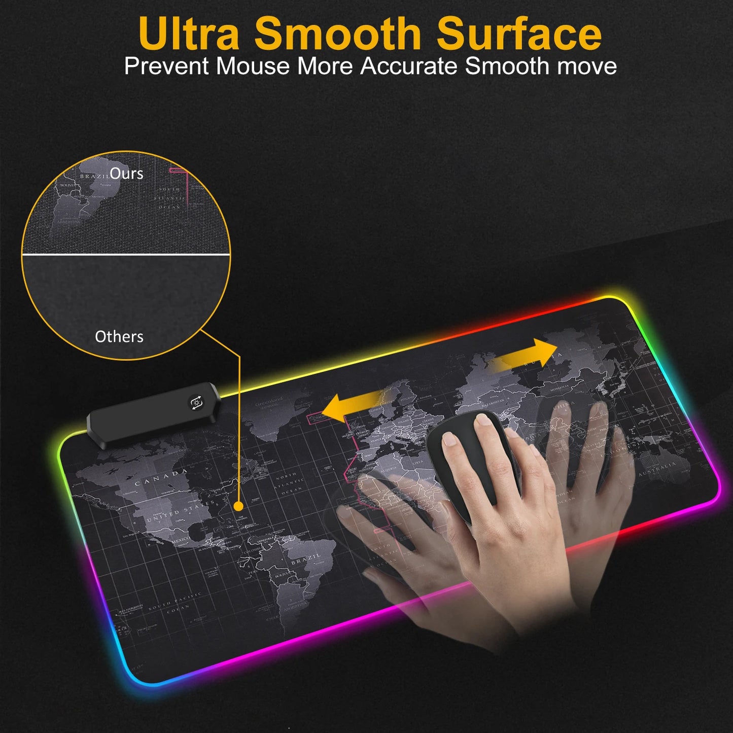 800*300*4mm RGB Mousepad Gaming Mouse Pad