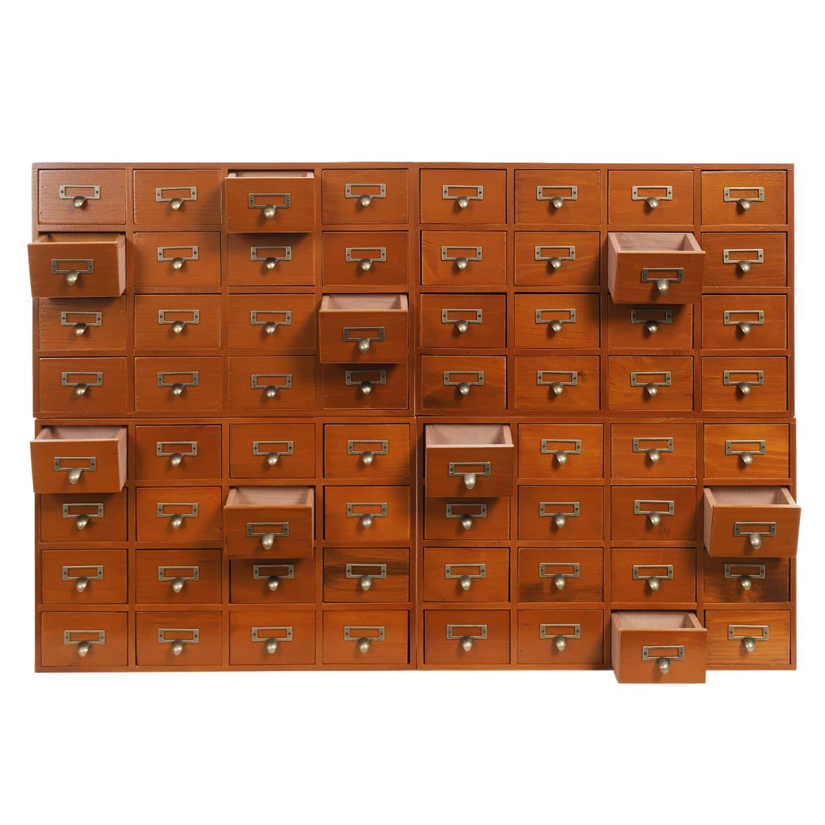 Drawer Wooden Storage Box 64 Drawers Compact Organize Cabinet 4 Units
