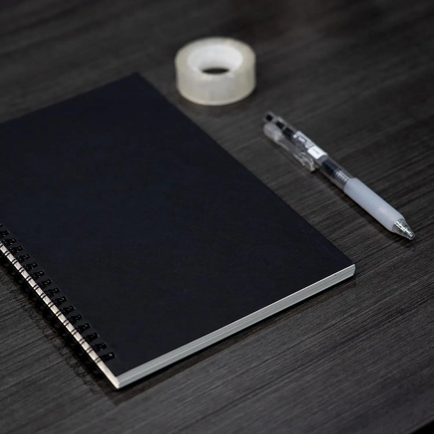 2-Pack College Ruled Spiral Notebook, Soft Black Cover, 100 Pages