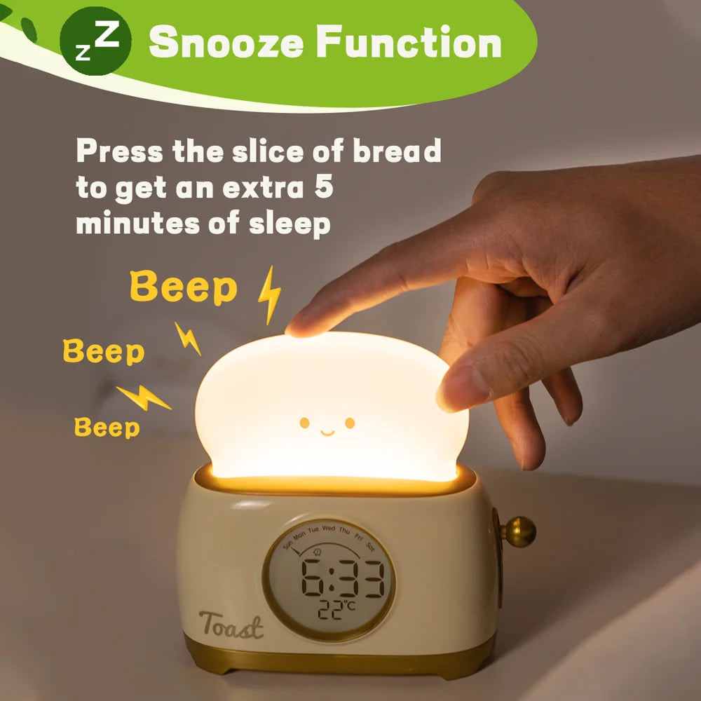 Kid Alarm Clock LED Night Light Digital Clock