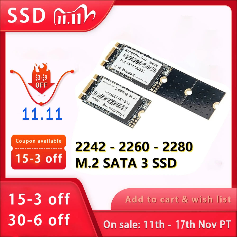 Promo Kingchuxing SSD M2 Sata Solid State Drive 1TB 512GB 256GB