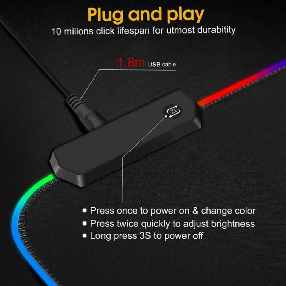 800*300*4mm RGB Mousepad Gaming Mouse Pad