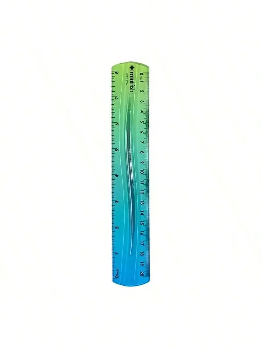 20cm/15cm Flexible Soft Ruler Gradient Rainbow Color for Office School