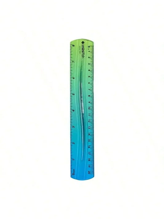 20cm/15cm Flexible Soft Ruler Gradient Rainbow Color for Office School