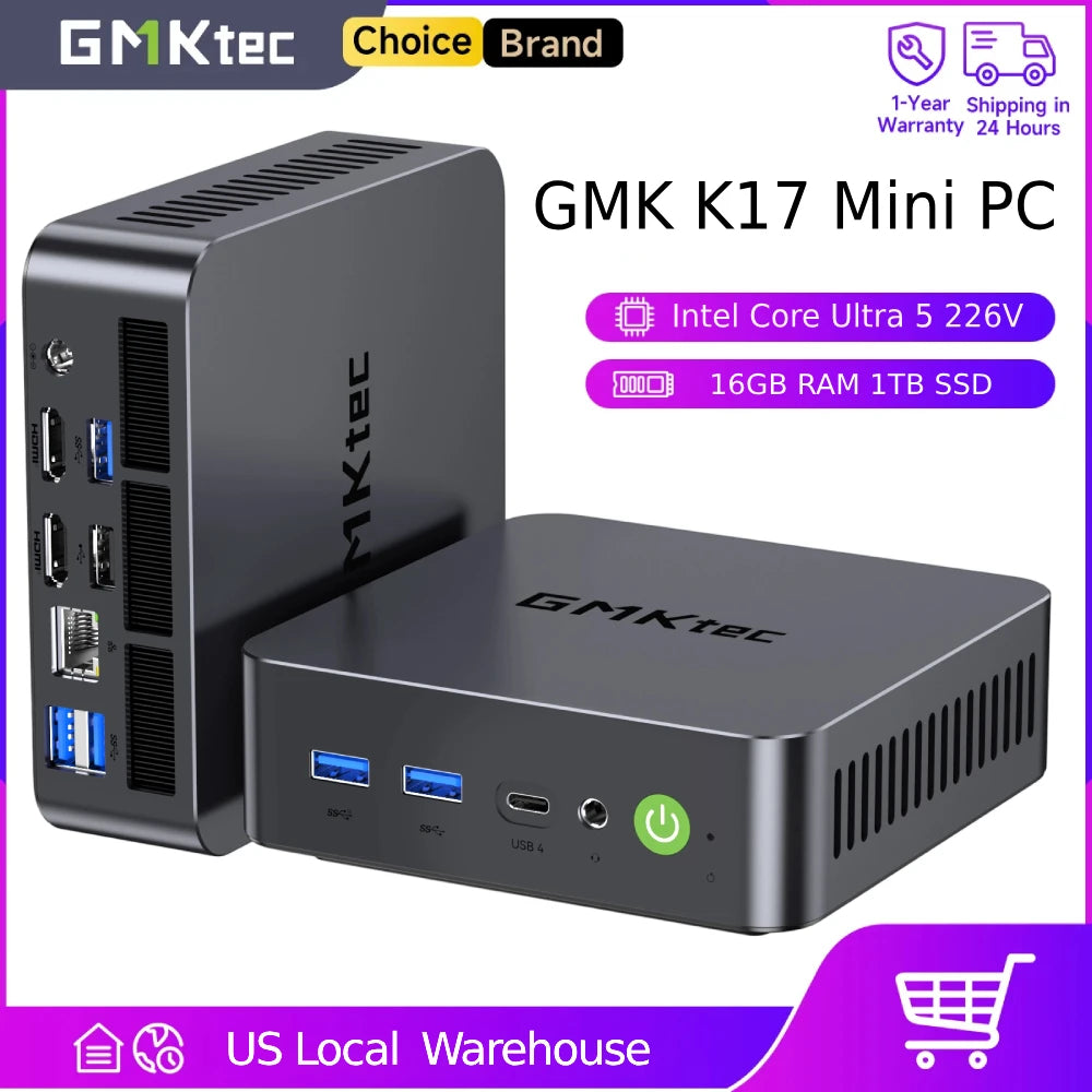 GMKtec Nucbox K17 Mini Pc Intel®Core ™ Ultra 5 226V Windows 11 USB 4.0
