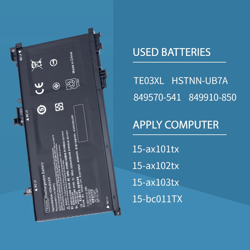 SOMI TE03XL Laptop Battery For HP OMEN