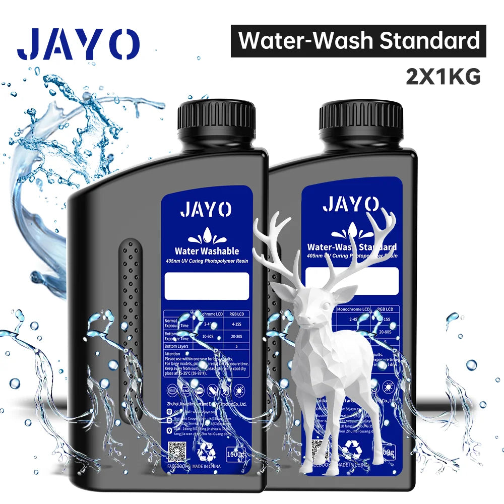 JAYO Standard /ABS-Like/ Water Wash 3D Printer UV Resin 405nm 2 Bottles