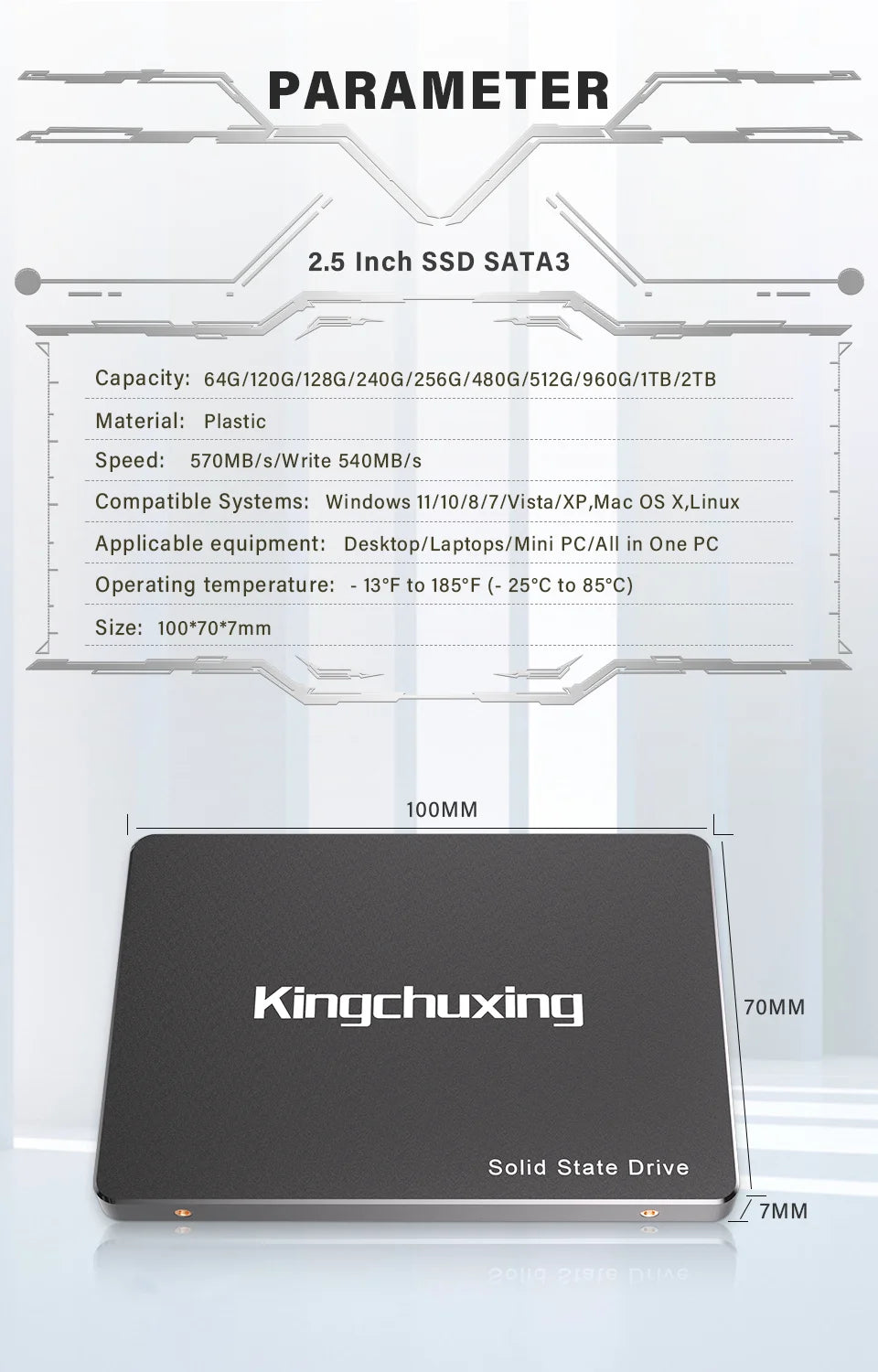 Promo Kingchuxing Ssd Sata 120gb 240gb For Desktop Laptop