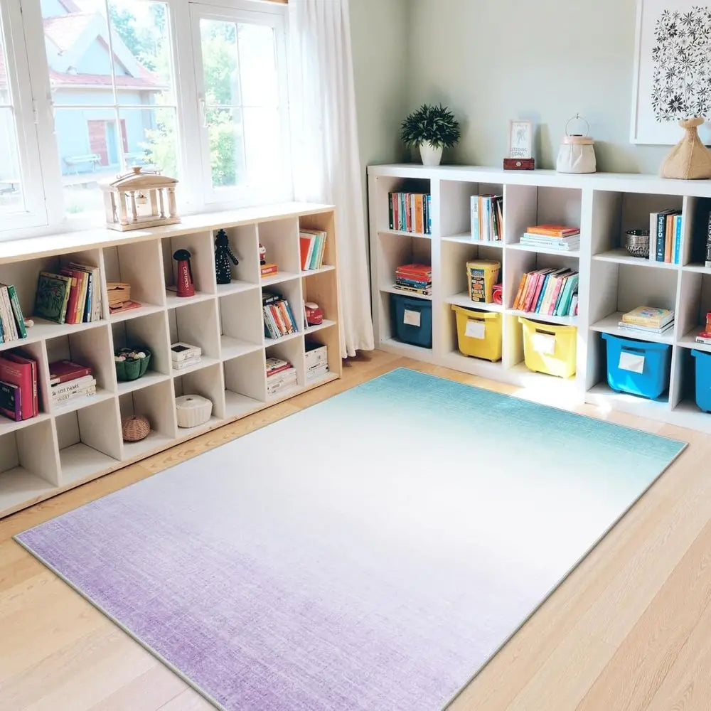 Purple Ombre 5x7 Area Rugs - Non-Slip for Living Room and Office