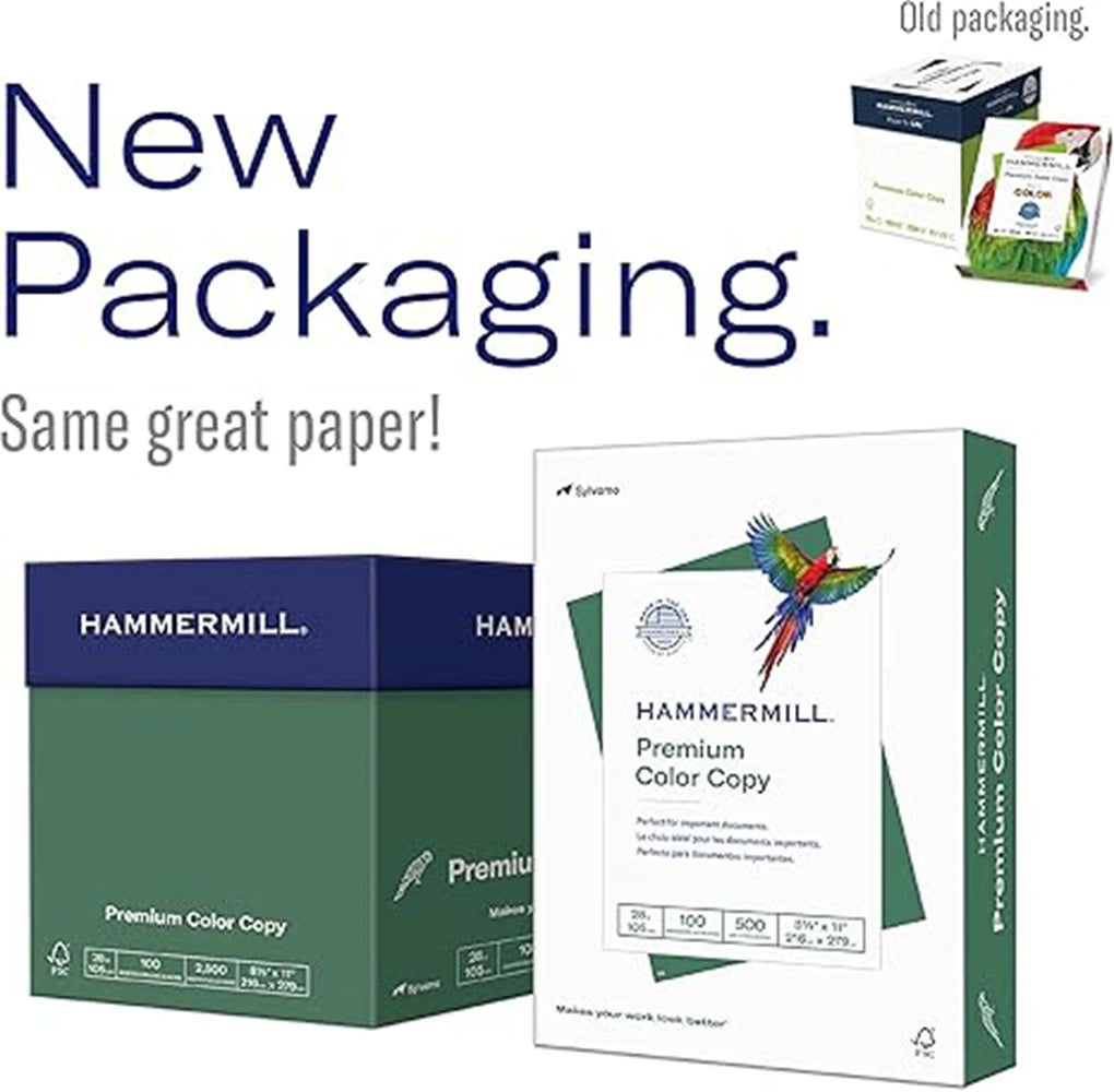 Hammermill Printer Paper, Premium Color 28 lb Copy Paper, 8.5 x 11 - 6 Pack