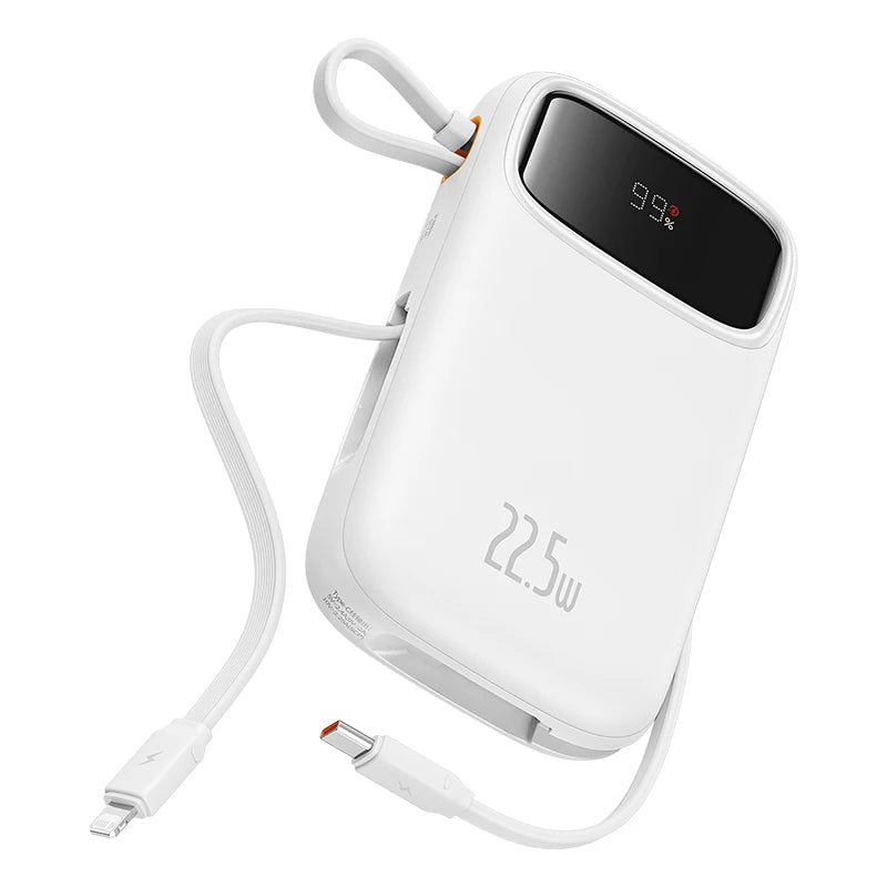 Baseus Qpow2 Power Bank Dual-Cable Digital Display Fast Charge 20000mah