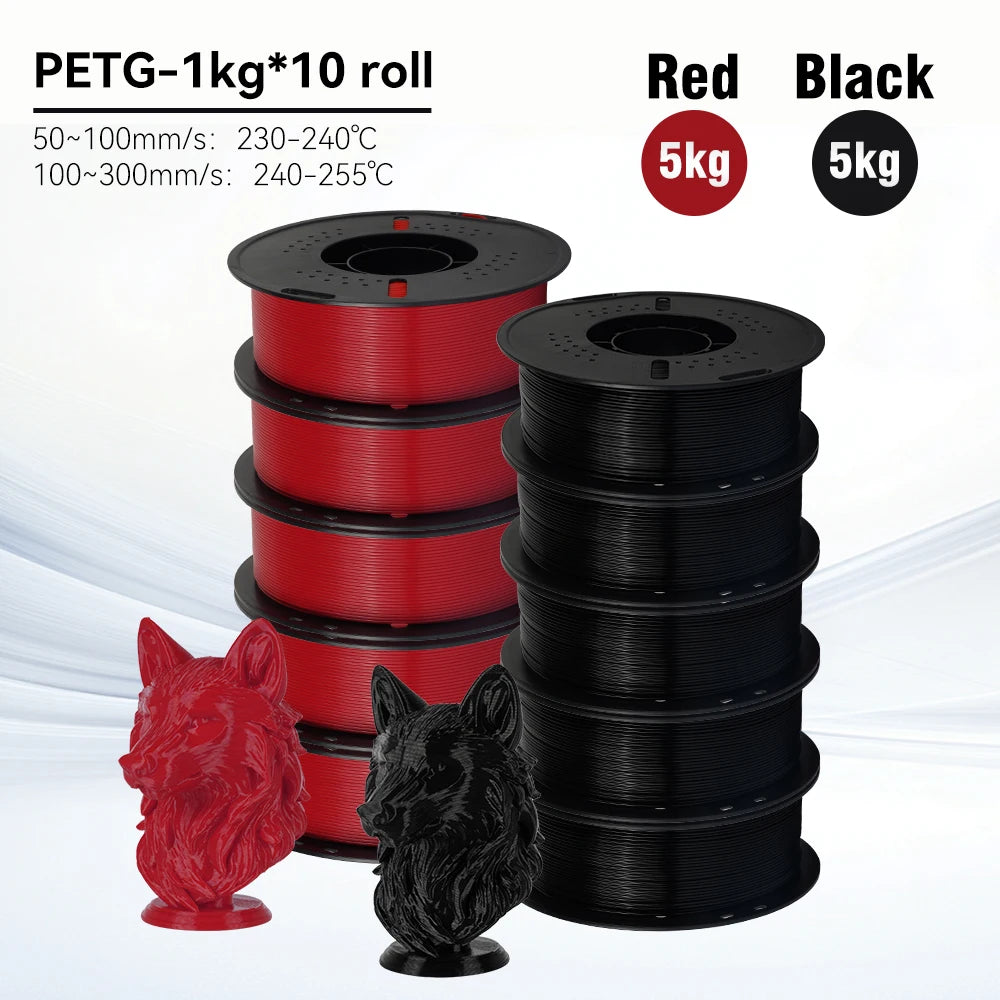 KINGROON 10KG 1.75mm PETG Filament High Quality 3D Printing
