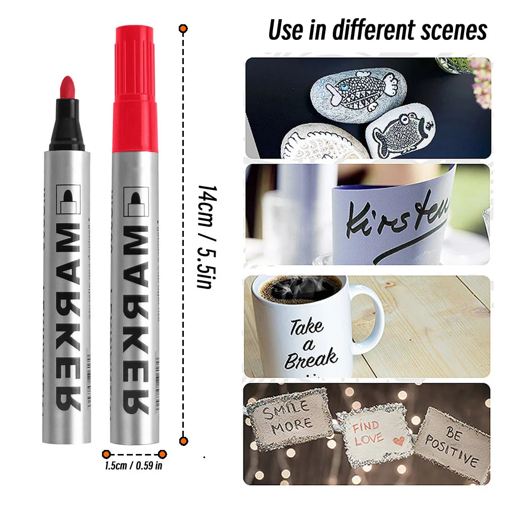 Permanent Paint Marker Pen Waterproof Black Pen