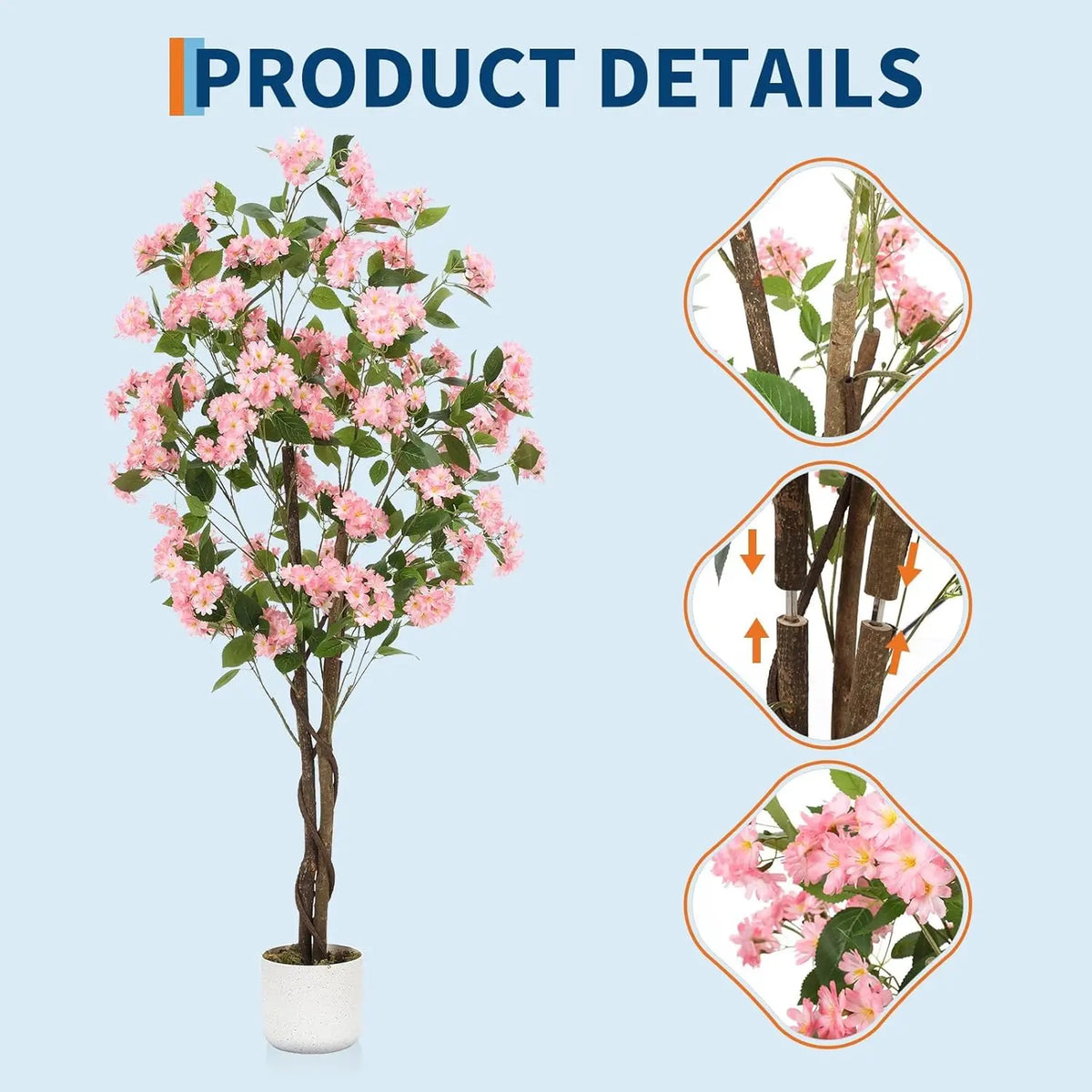 Artificial Osmanthus Tree, in Planter with Lifelike Flowers
