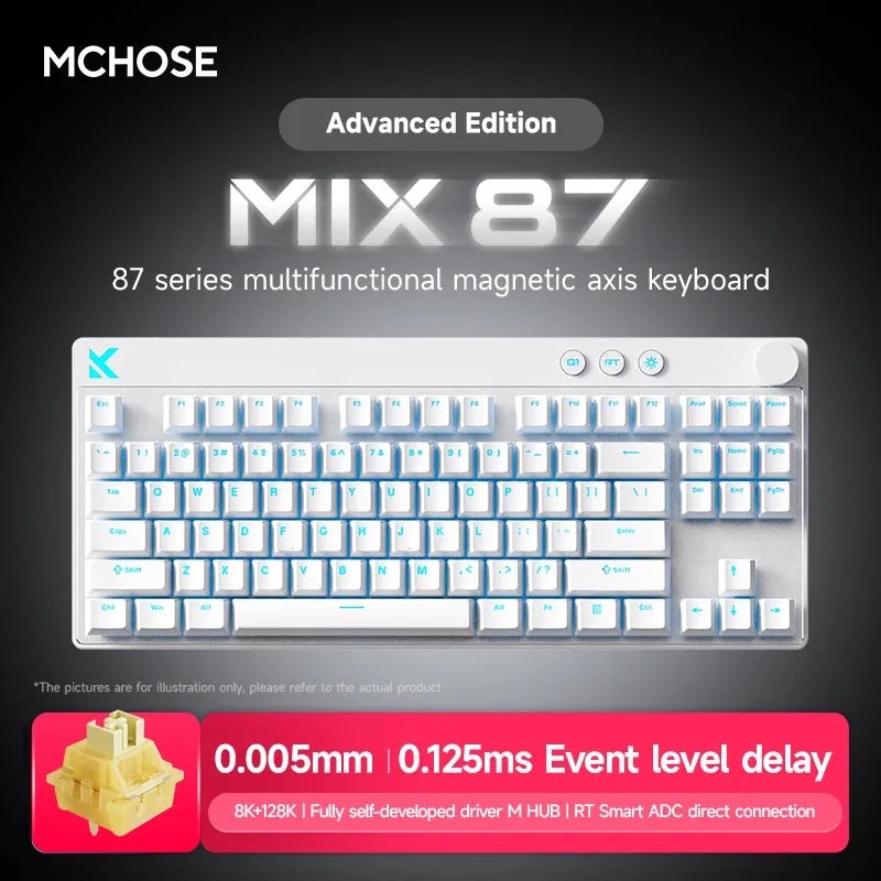 Mchose Mix87 Magnetic Swtich Wired Gaming Keyboard 0.08ms Low Latency