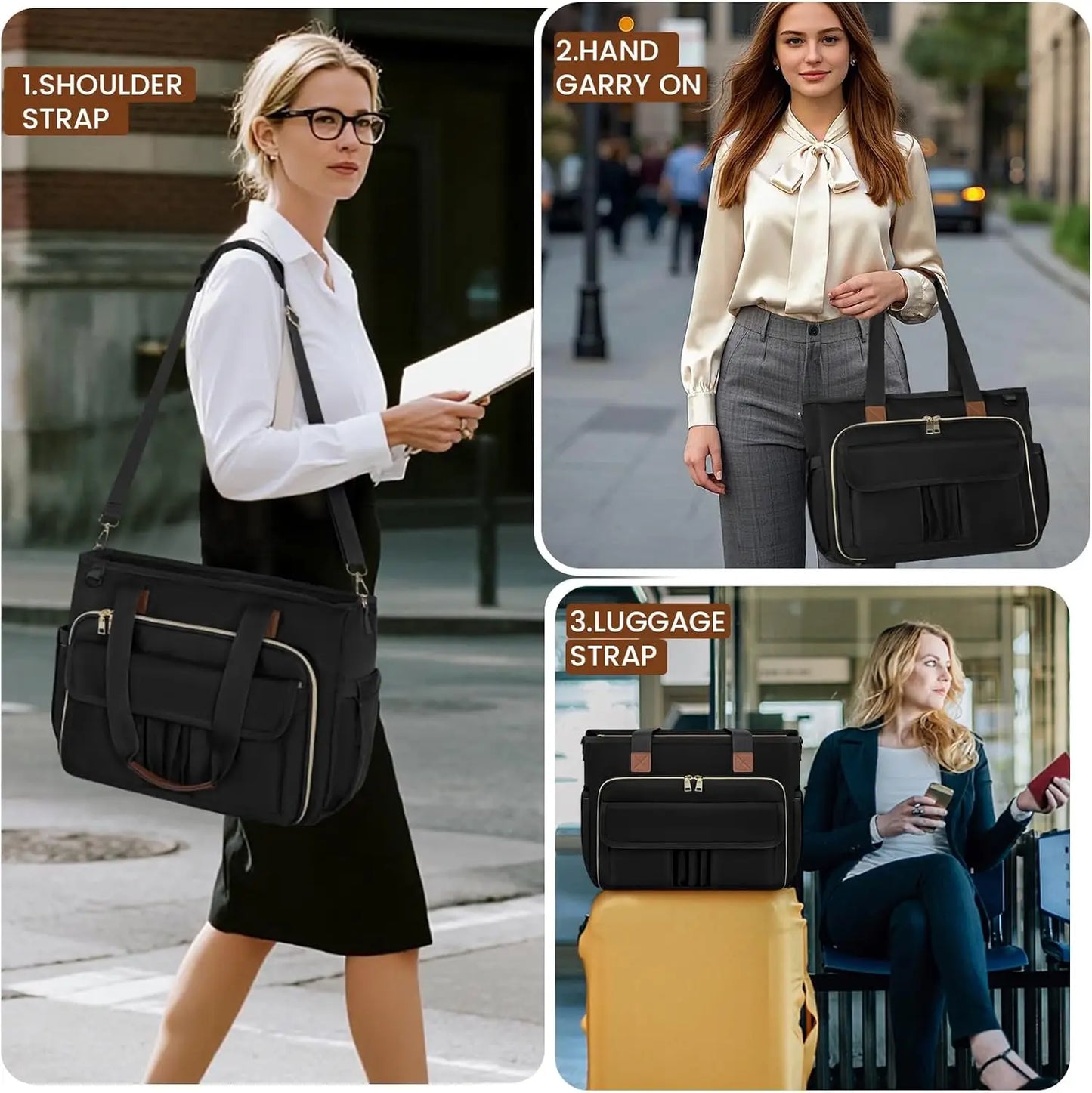 Teacher Tote Bag 15.6 inch Laptop Bag for Women