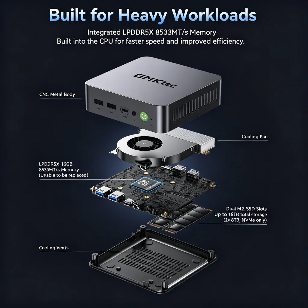GMKtec Nucbox K17 Mini Pc Intel®Core ™ Ultra 5 226V Windows 11 USB 4.0