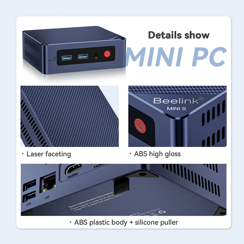 Beelink Mini S12 Inte 12th Gen N95 8G256G Mini S12 Pro N100 Mini PC