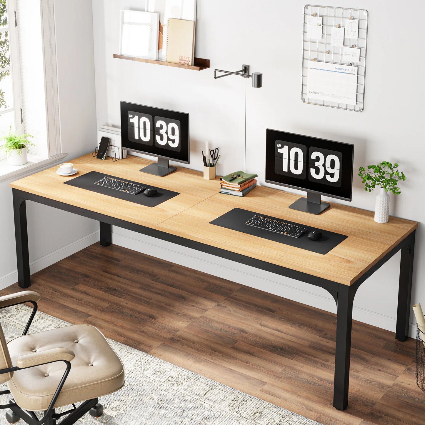 Tribesigns 78.7 Inches Extra Long Computer Desk, 2 Person Desk