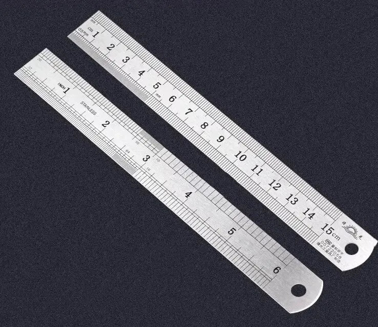 Stainless Steel Double Side Straight Ruler School Office Supplies