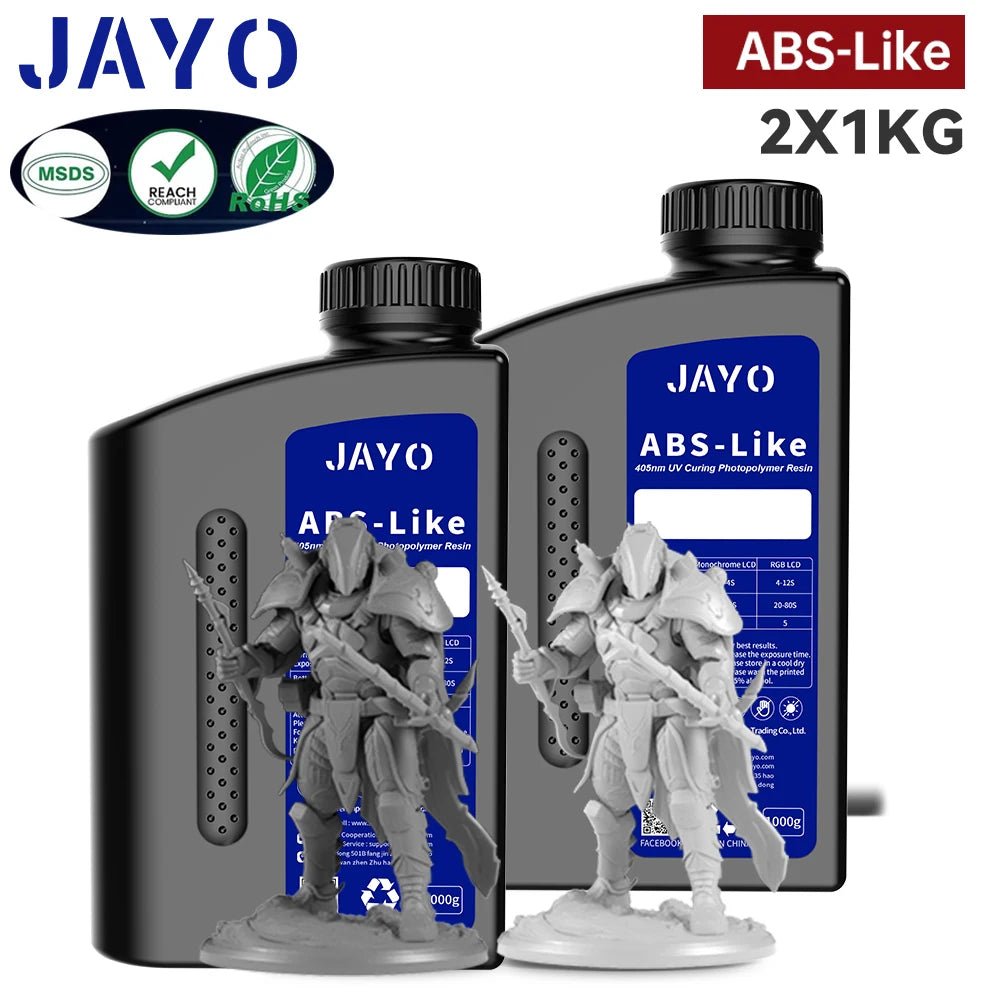 JAYO Standard /ABS-Like/ Water Wash 3D Printer UV Resin 405nm 2 Bottles
