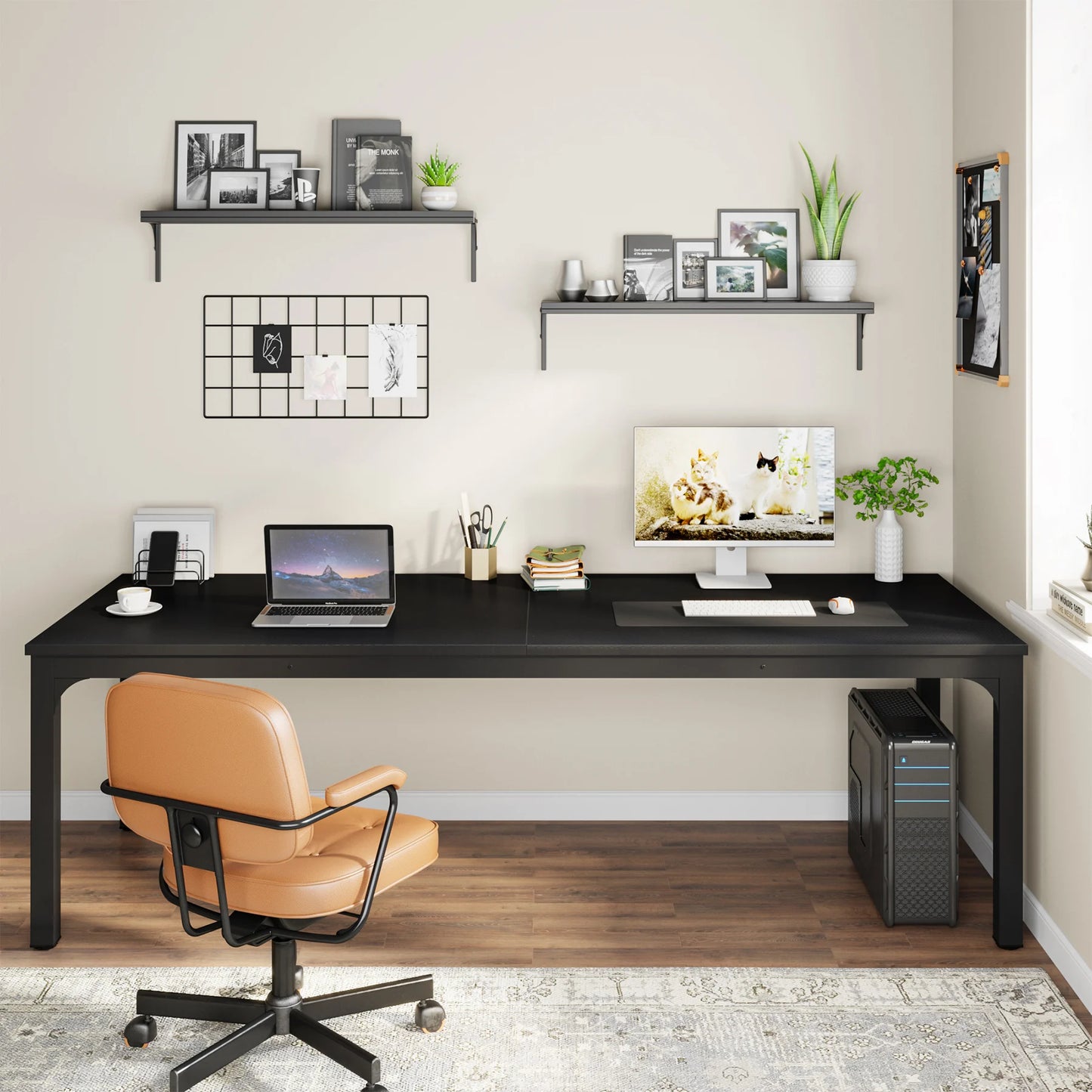 Tribesigns 78.7 Inches Extra Long Computer Desk, 2 Person Desk