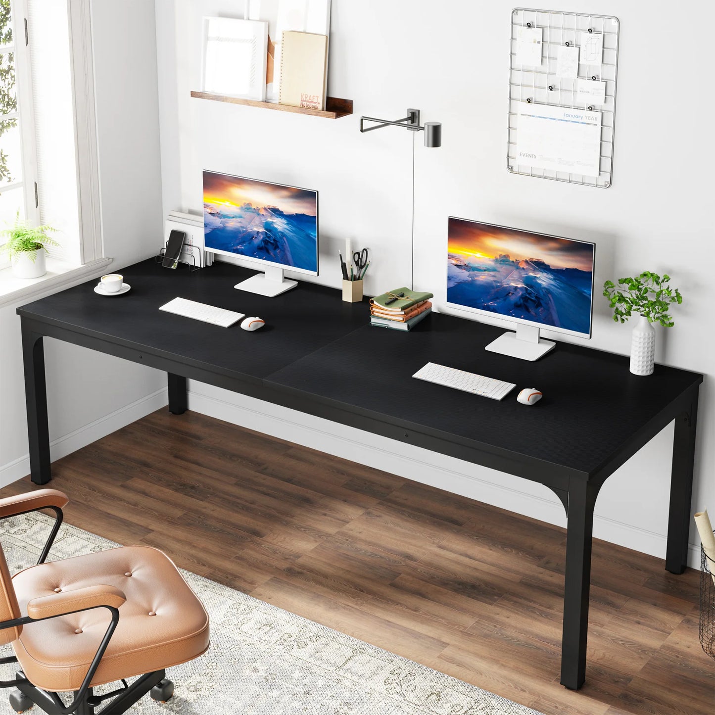 Tribesigns 78.7 Inches Extra Long Computer Desk, 2 Person Desk
