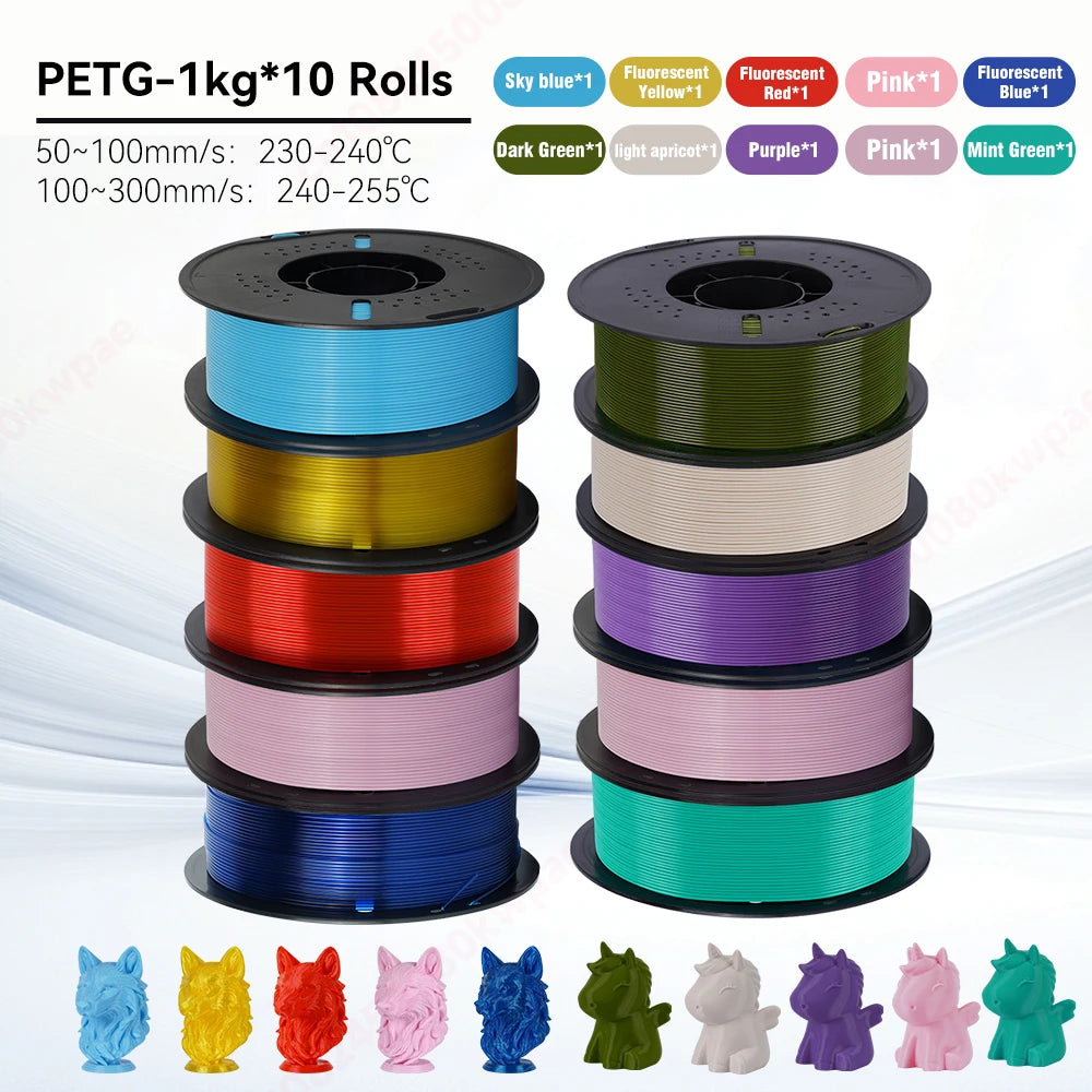 KINGROON 10KG 1.75mm PETG Filament High Quality 3D Printing