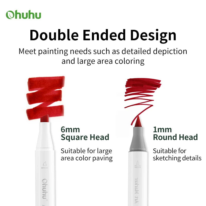 Ohuhu Honolulu Marker Pen Set Color Markers