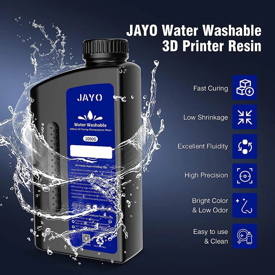 JAYO Water Wash  405nm UV Resin 10kg ABS Like 3D Printer Resin 405nm UV Standard Rapid Photopolymer Resin for LCD/DLP/SLA