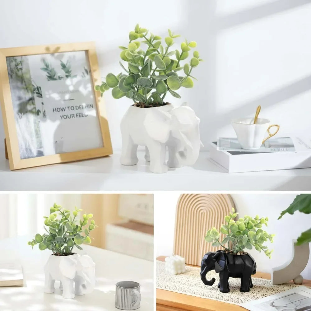 2Pack Artificial Plants with Pot for Home Decor
