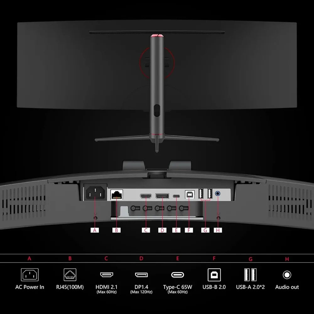 49" Curved Monitor Ultrawide Gaming 120Hz 32:9 QHD 5120 x 1440P