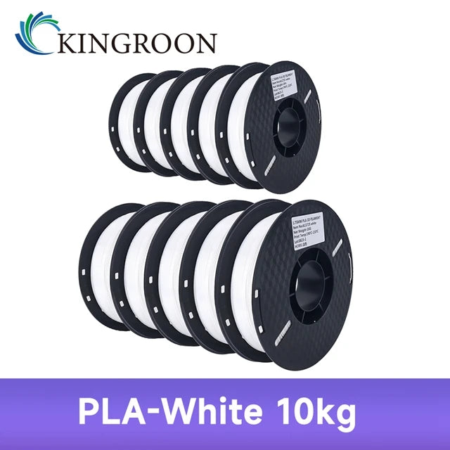 KINGROON 10KG PLA/ ABS/ PETG Filament 1.75mm Black White Gray, 10 Rolls