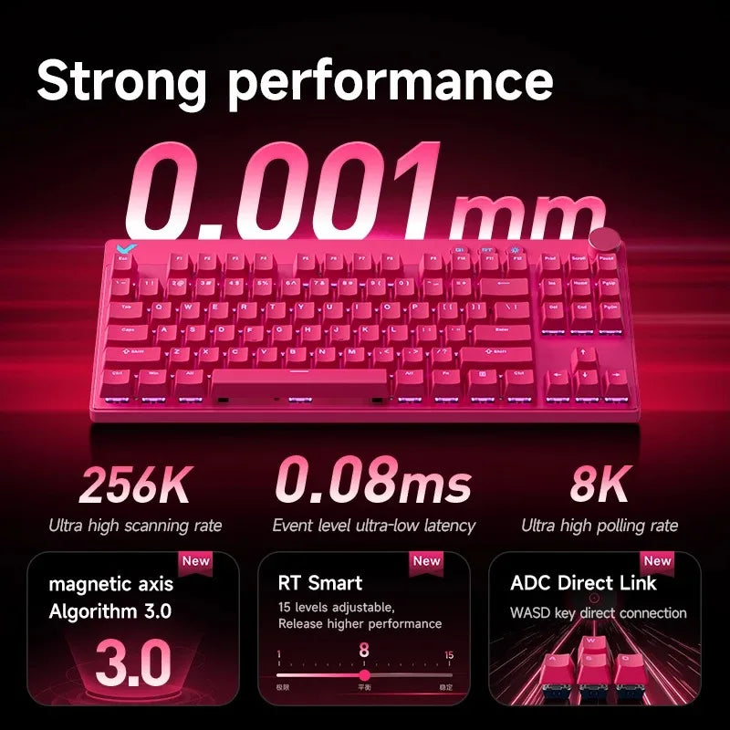 MCHOSE Mix87 Hall Effect Magnetic Switch Gaming Keyboard, 8000Hz
