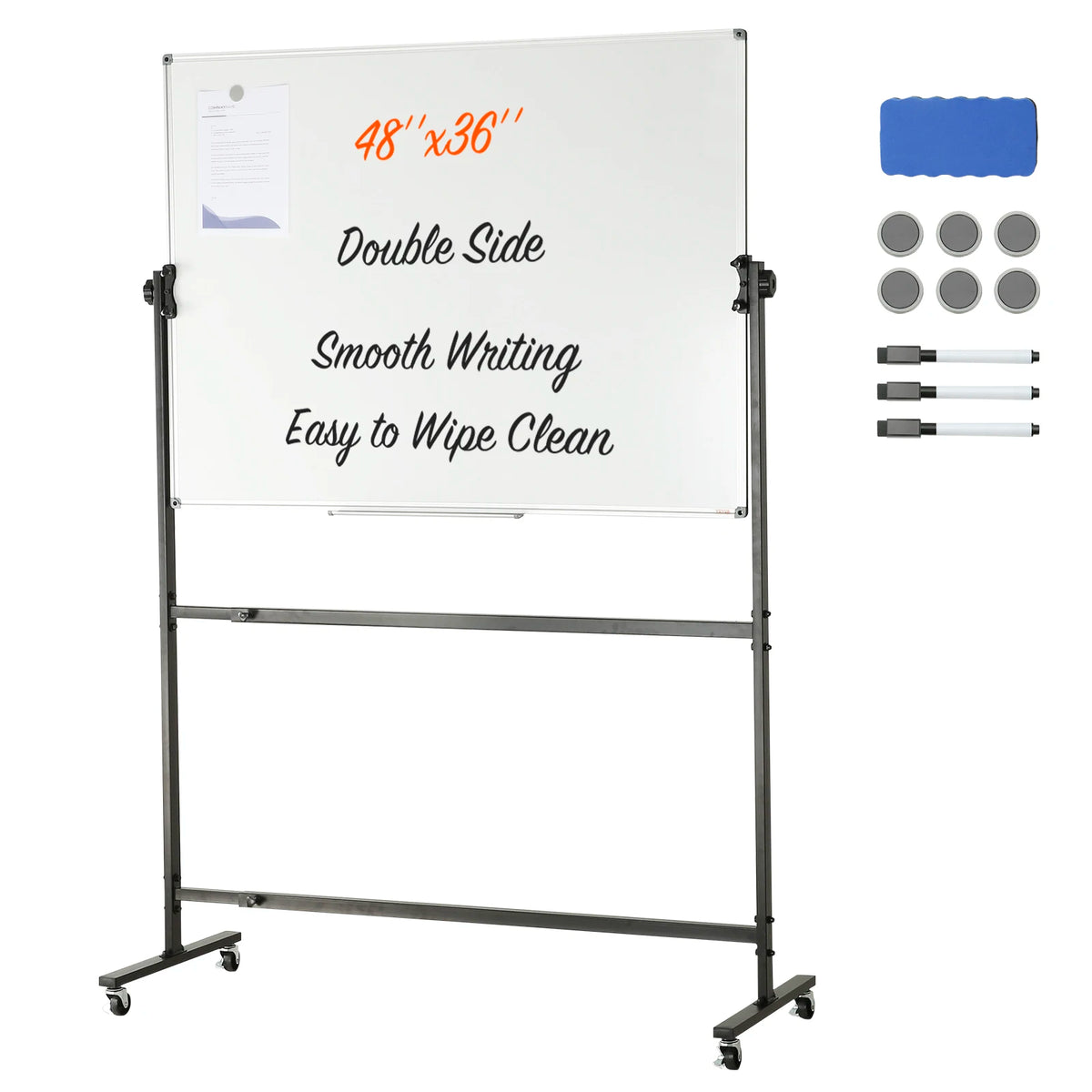 VEVOR Rolling Magnetic Whiteboard Double-Sided 360° Reversible