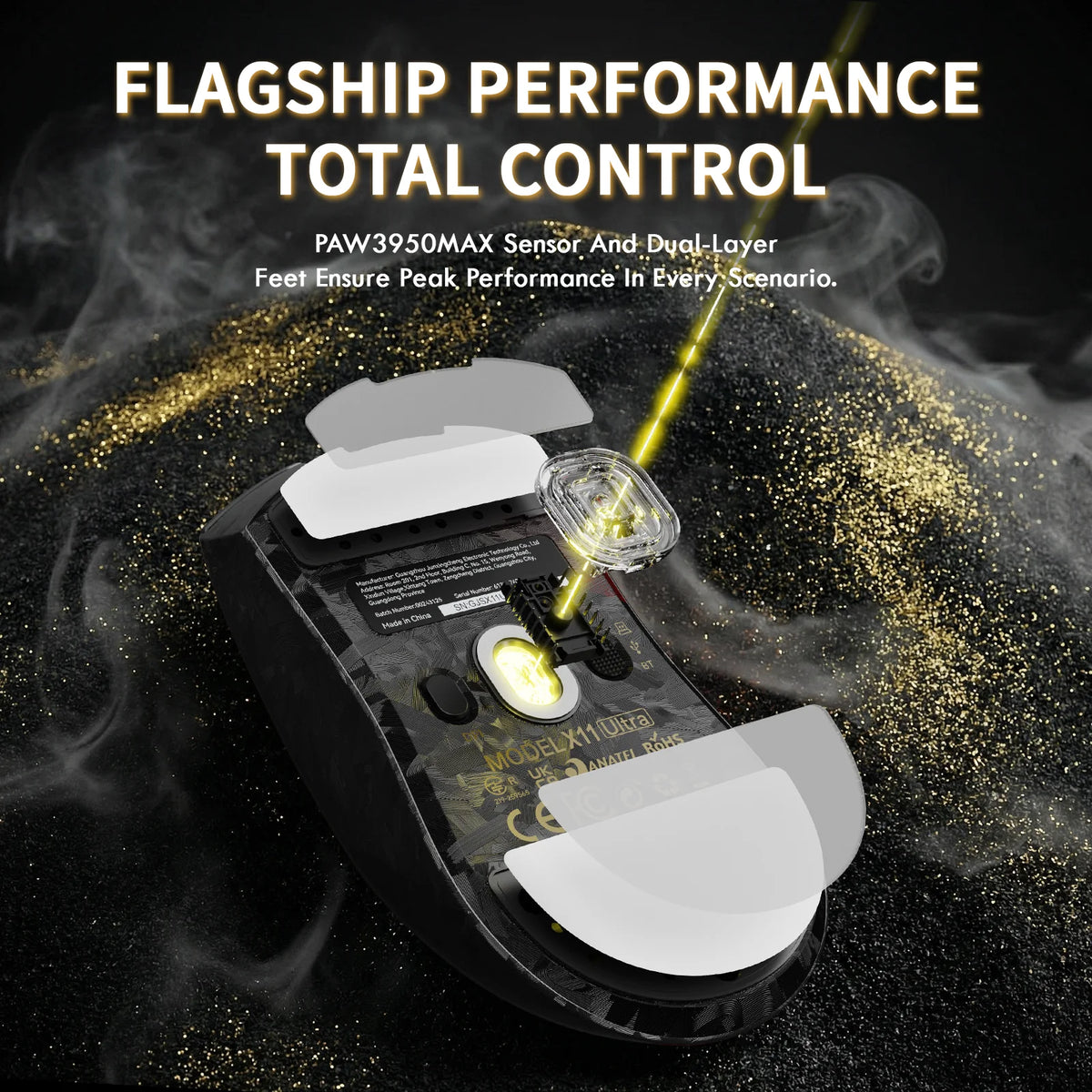 ATTACK SHARK X11 ULTRA Carbon Fiber Wireless 8K PAW3950MAX Gaming Mouse