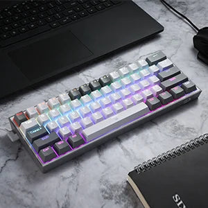 Redragon K617 Fizz 60% Wired RGB Gaming Keyboard, 61 Keys