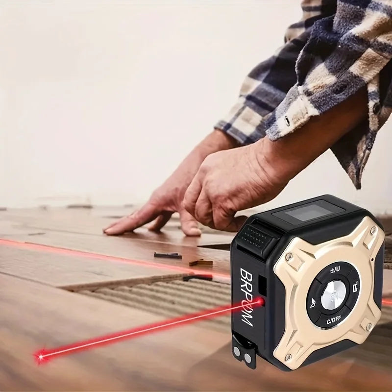 50m Laser 5m Steel Tape Measure - Digital Display Hook Loop 1PC