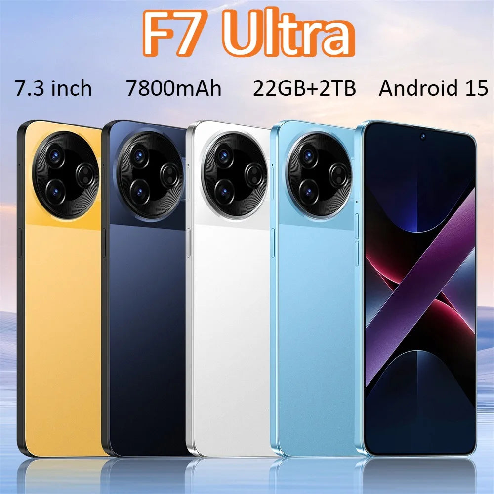Hot New Original F7 Ultra Smartphone Android 15, 22GB+2TB 7800mAh