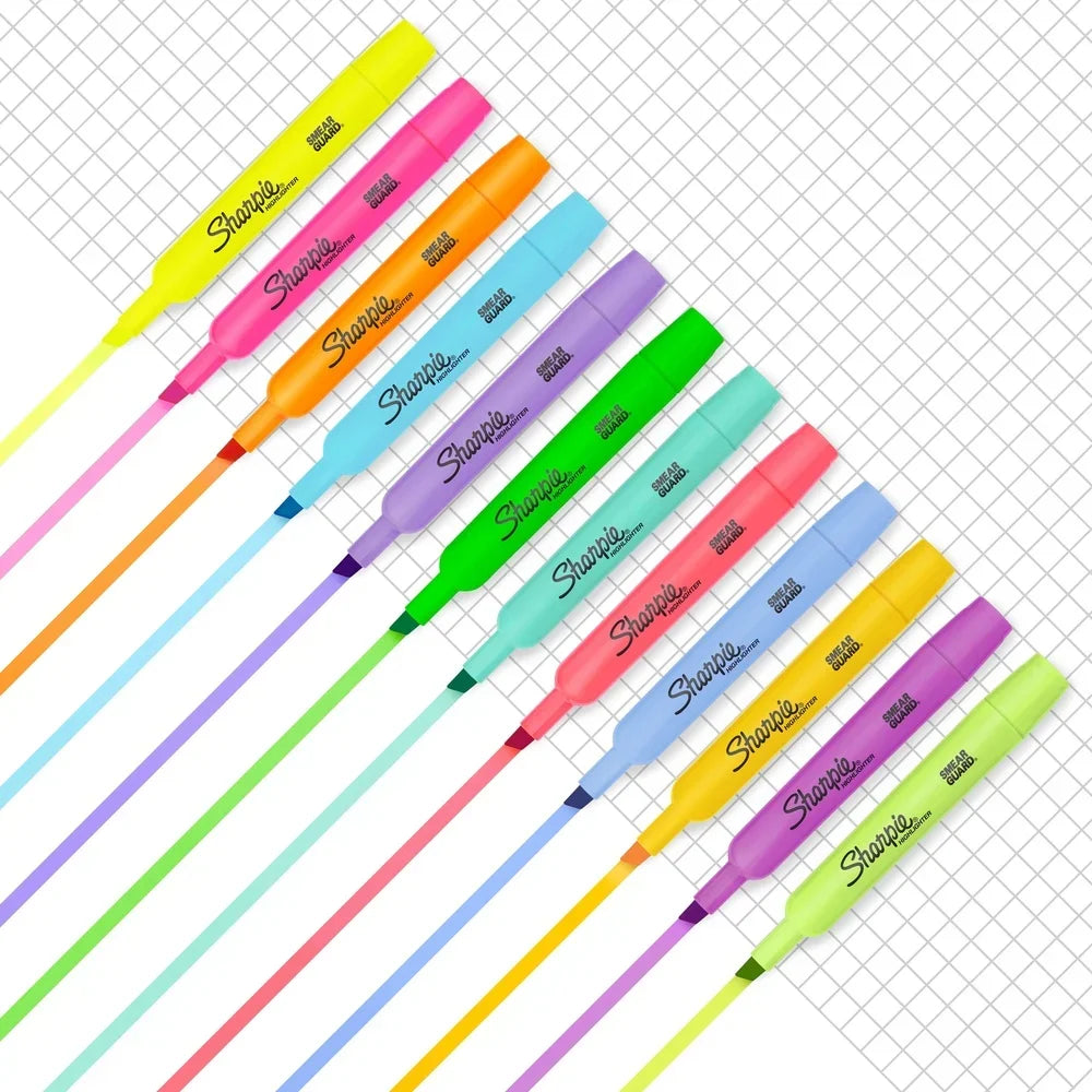 Multicolor Tank Highlighters Chisel Tip 12 Count