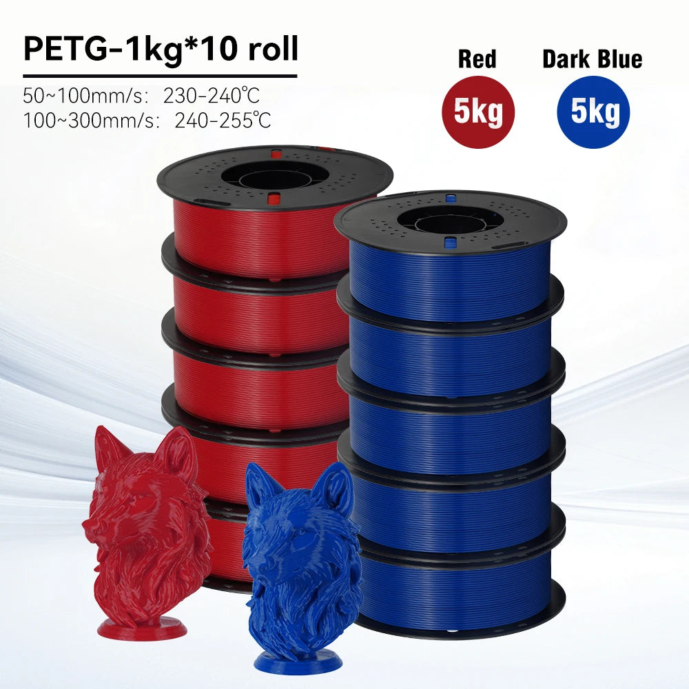 KINGROON 10KG 1.75mm PETG Filament High Quality 3D Printing