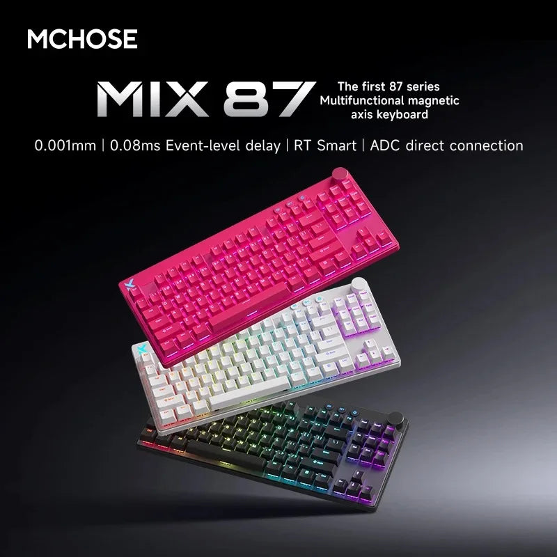 Mchose Mix87 Magnetic Swtich Wired Gaming Keyboard 0.08ms Low Latency