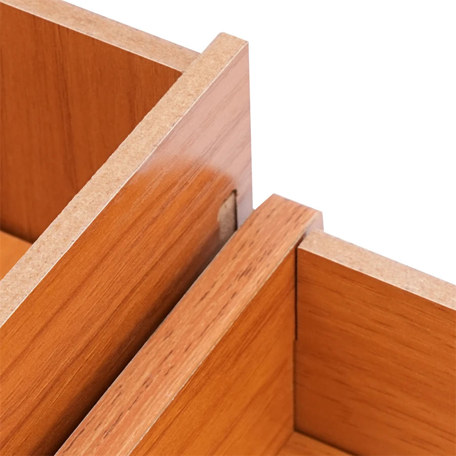 Computer Monitor Stand, Wooden Desk Organizer with Drawers